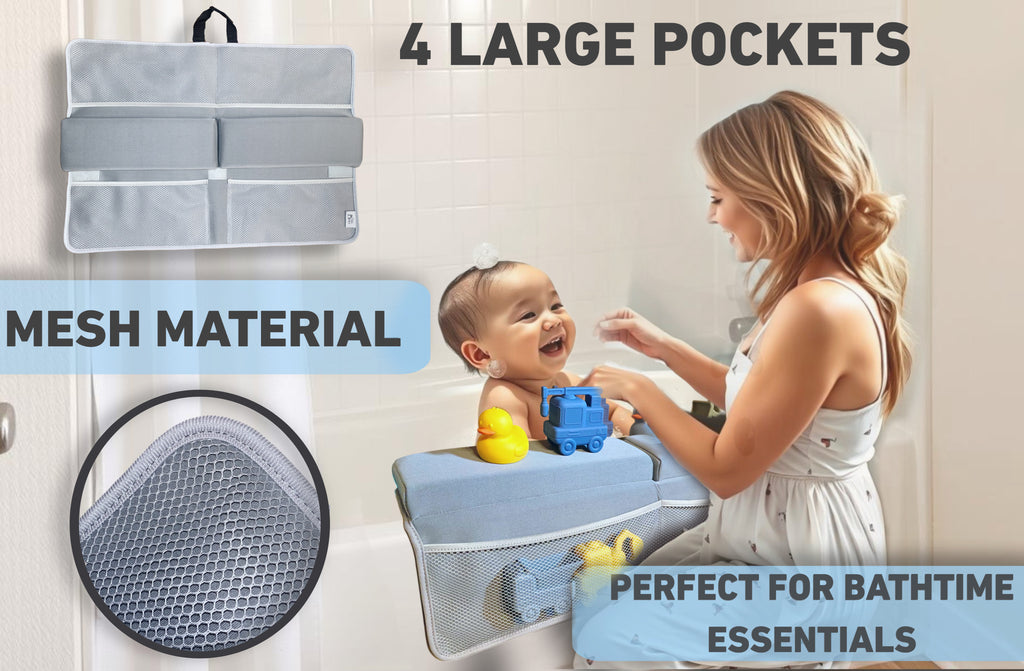 Bath Toy Organizer | Kneeler & Elbow Rest Pad Set